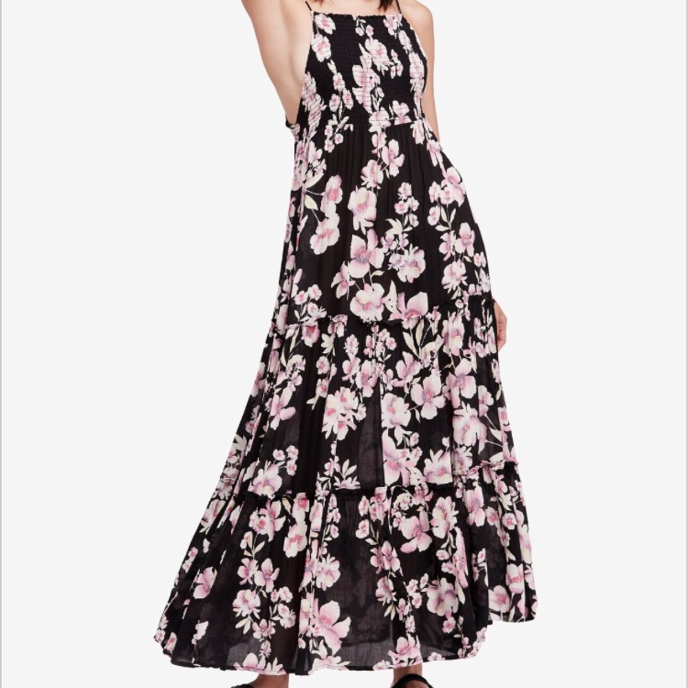 ❤️FREE PEOPLE GARDEN PARTY Black Maxi Dress ❤️